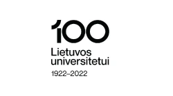 Lietuvos universiteto 100-mečio logotipas, nukreipiantis į Lietuvos mokslo tarybos puslapį.